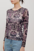 Tanka Buddha Print Long Sleeve Top