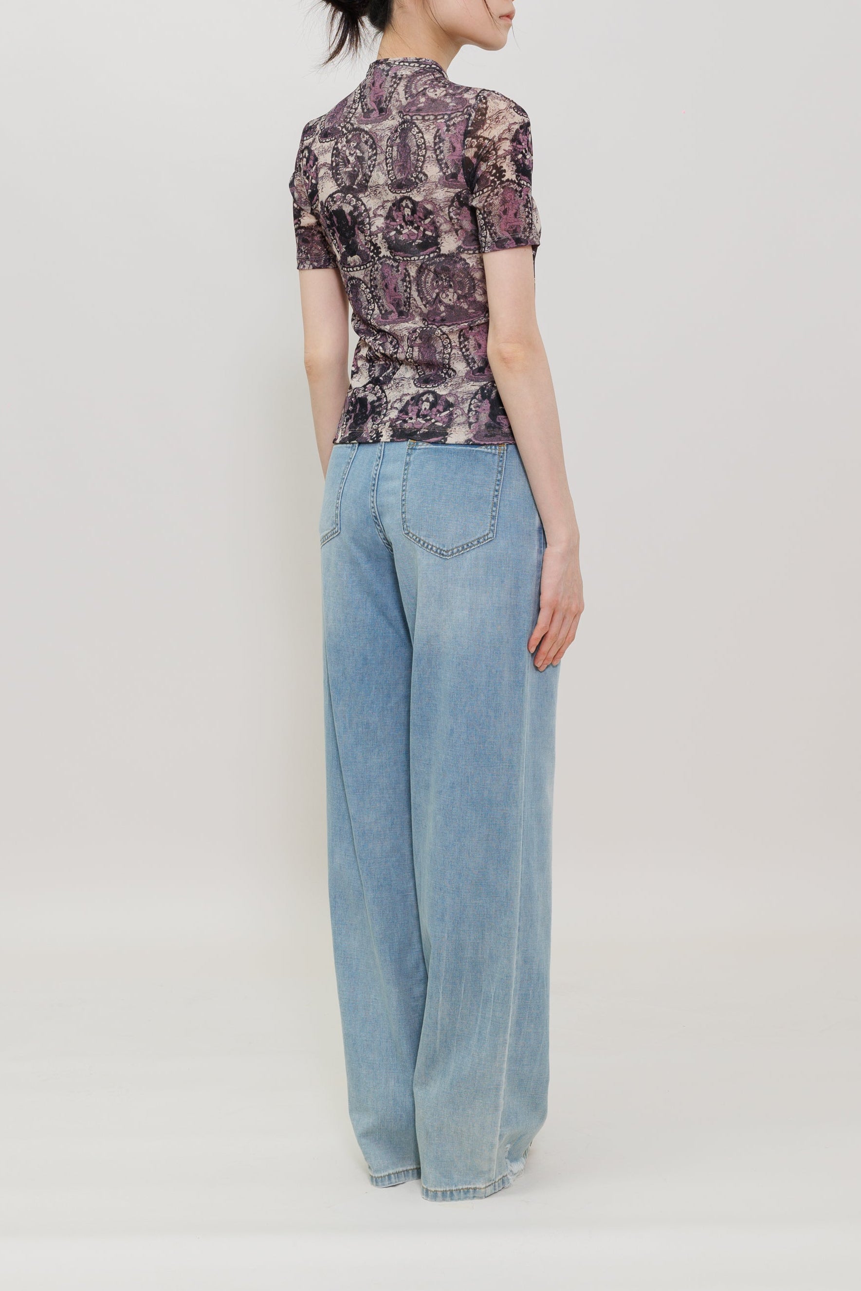 Tanka Buddha Print Qipao Top