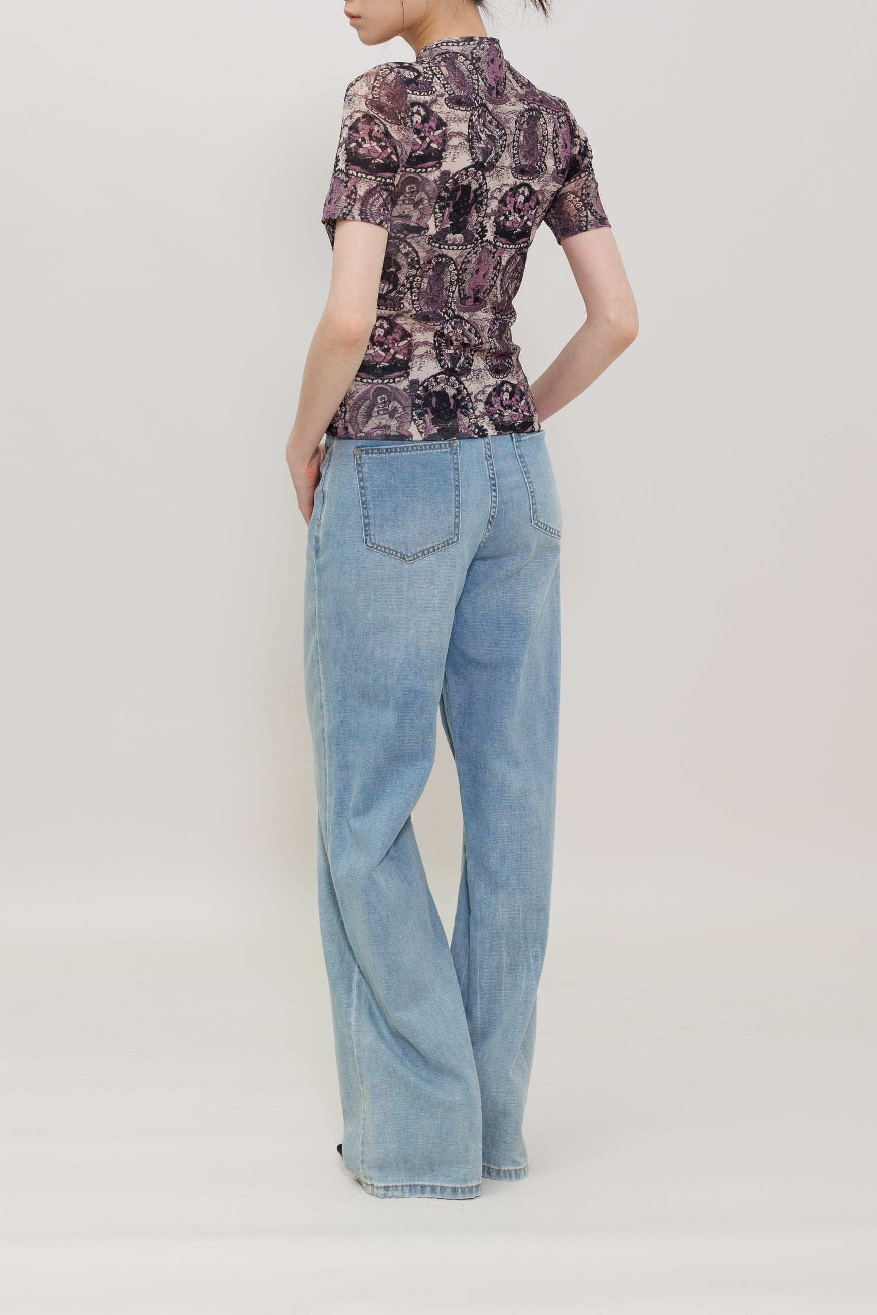 Tanka Buddha Print Qipao Top