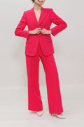 Woven Crepe Straight Leg Pants