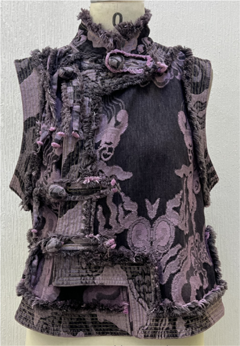 Giant Dragon Jacquard Denim Vest
