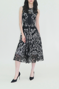 Silver Lace A-Line Dress