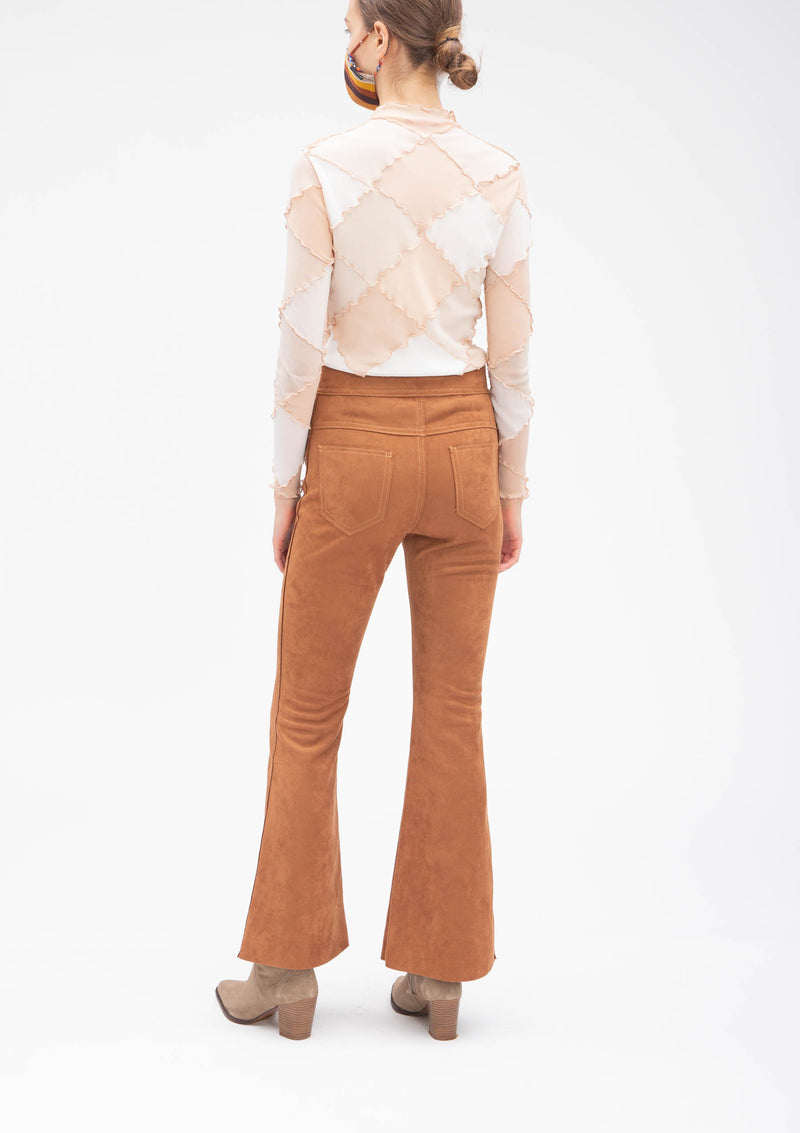ULTRA SUEDE FLARE PANTS – Vivienne Tam Store