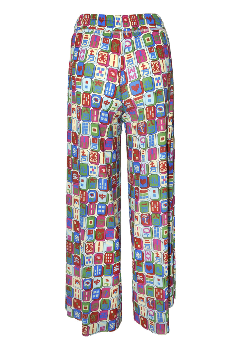 MAHJONG PRINT ST NETTING PANTS