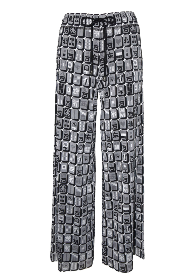 MAHJONG PRINT ST NETTING PANTS