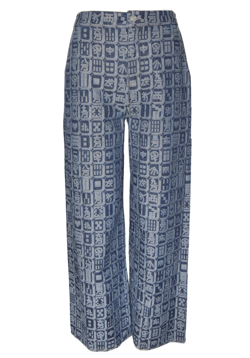 MAHJONG JACQUARD DENIM JEANS