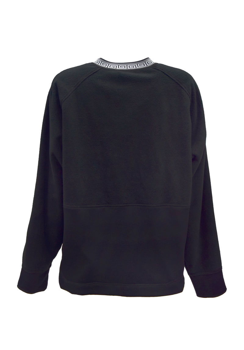 SOLID NETTING WITH FLEECE PULLOVER