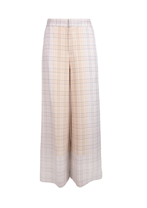 POLYESTER PANEL SUITING PANTS
