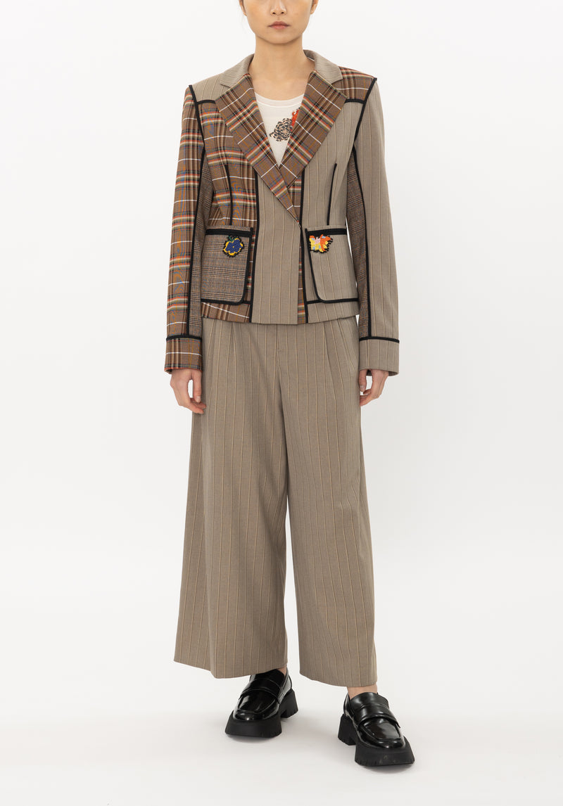 STRIPE WOVEN BLAZER