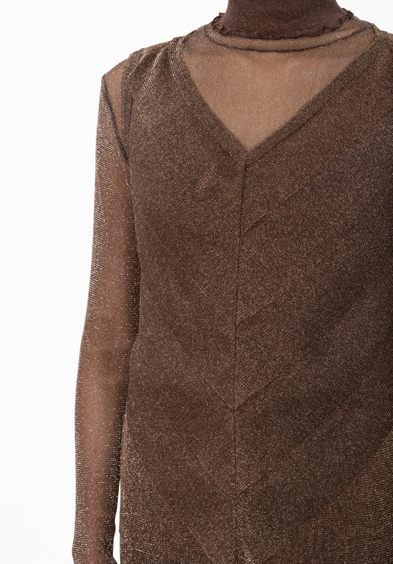 METALLIC NETTING TANK TOP