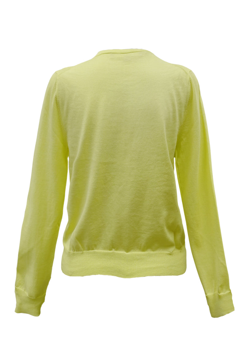 BADGE EMB ON COTTON SWEATER CARDIGAN