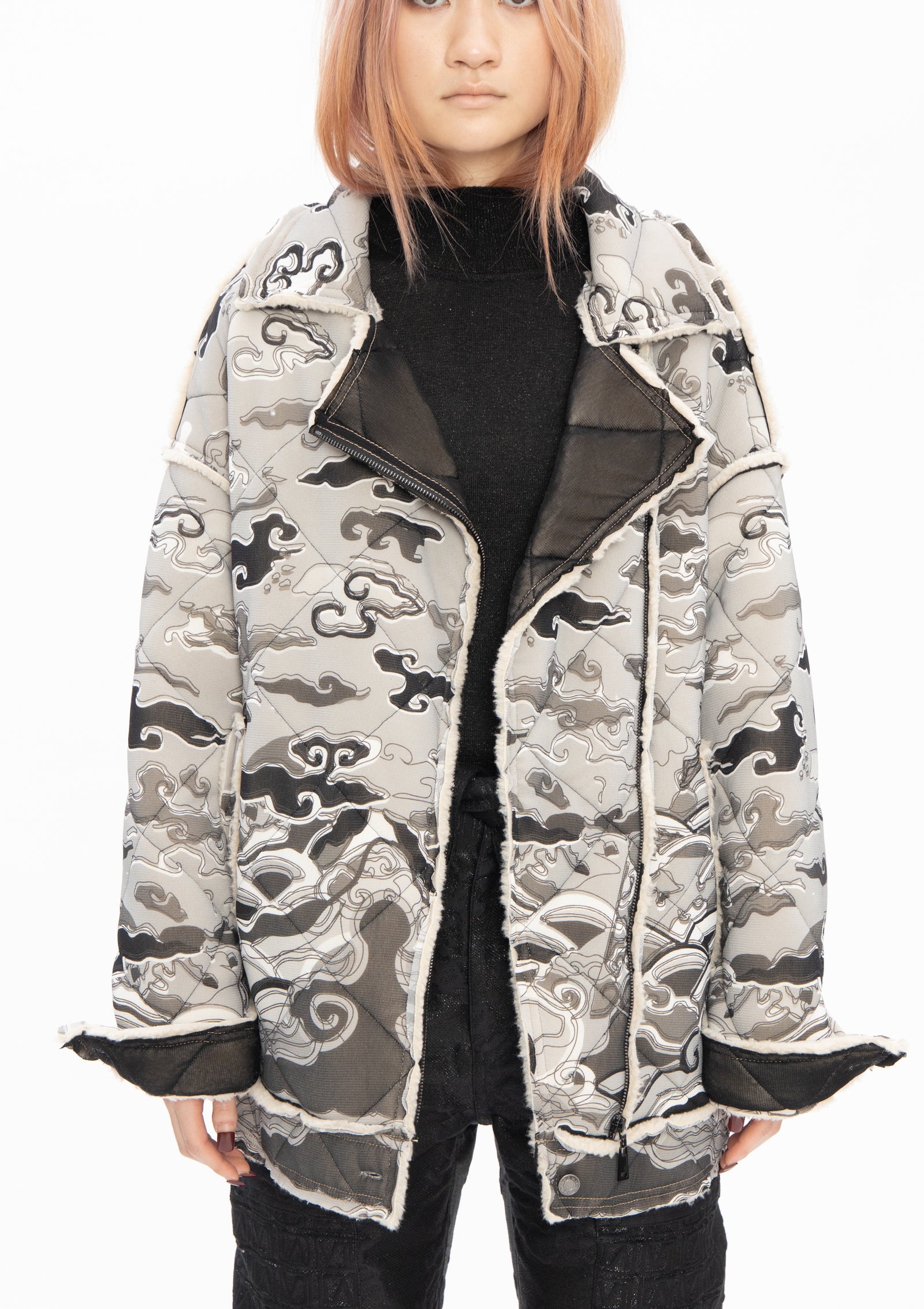 BLACK GREY EMPEROR DRAGON REVERSIBLE JACKET – Vivienne Tam Store