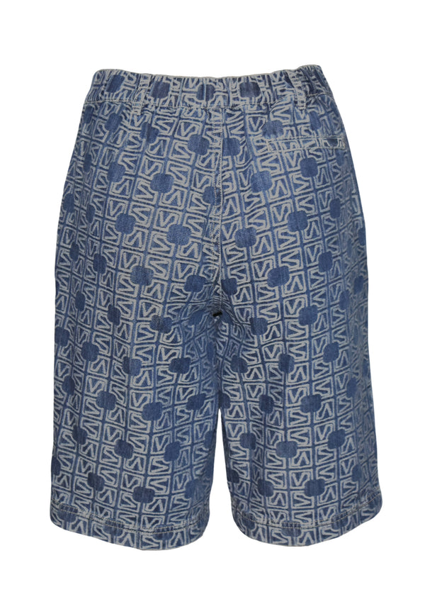 VT JACQUARD DENIM SHORTS