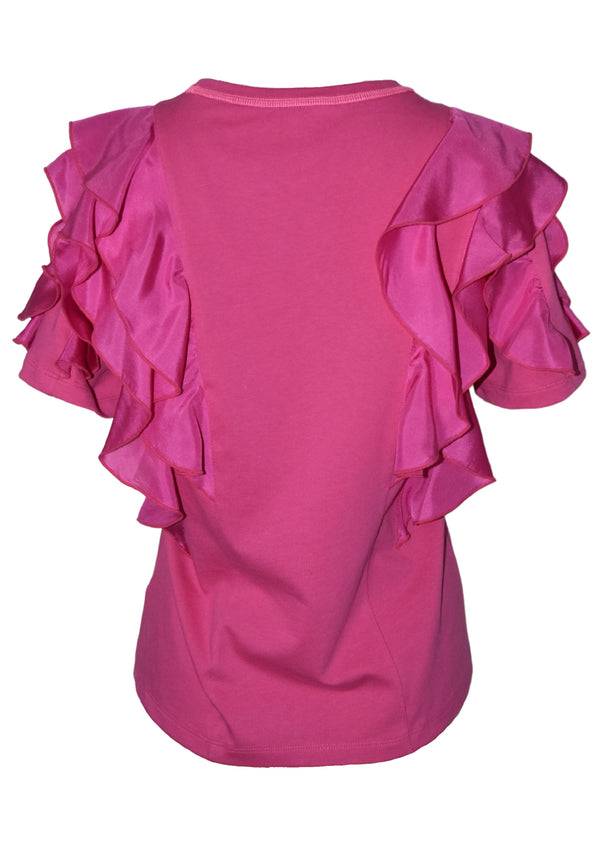 COTTON JERSEY WITH COTTON VOILE
