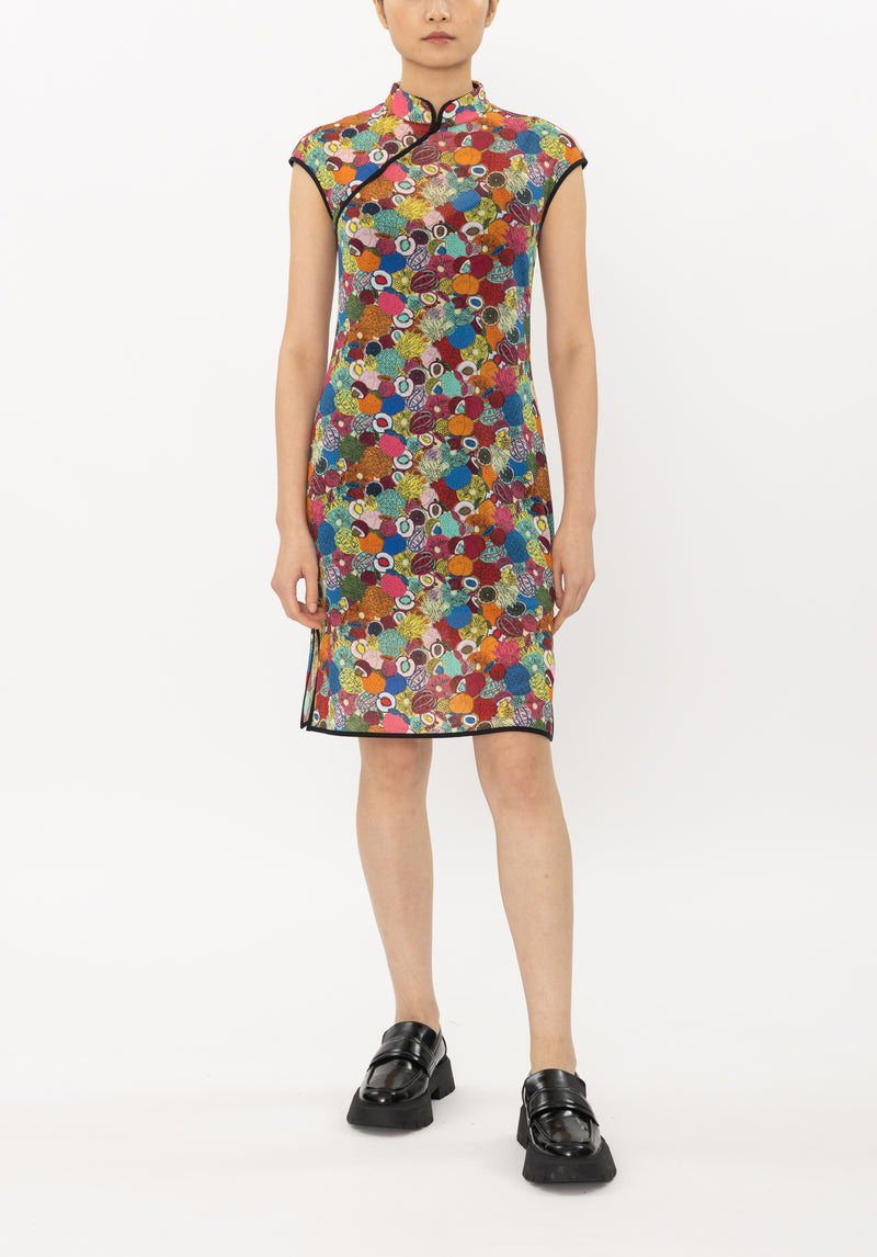 SMALL TROPICAL FRUIT NETTING CHEONGSAM