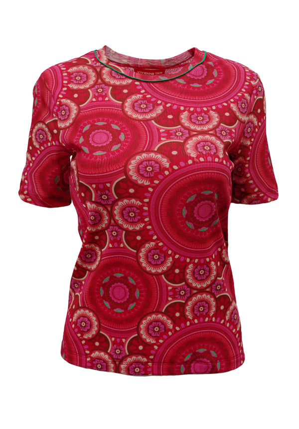 KALEIDOSCOPE PRINT ON ST NETTING TOP