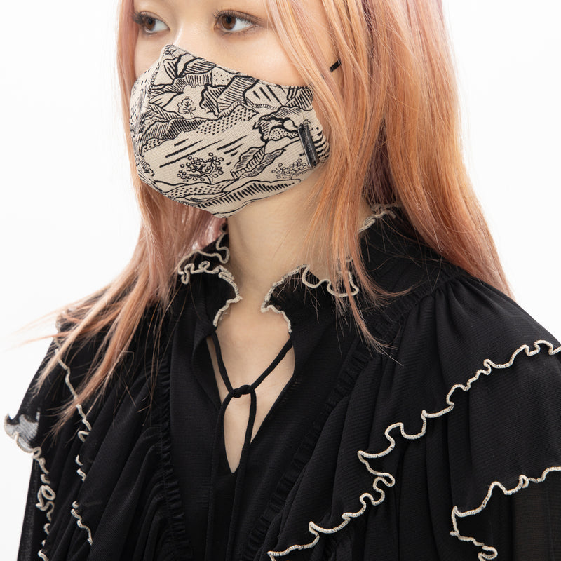 MONOTONE LANDSCAPE REUSABLE PROTECTIVE FACE MASKS
