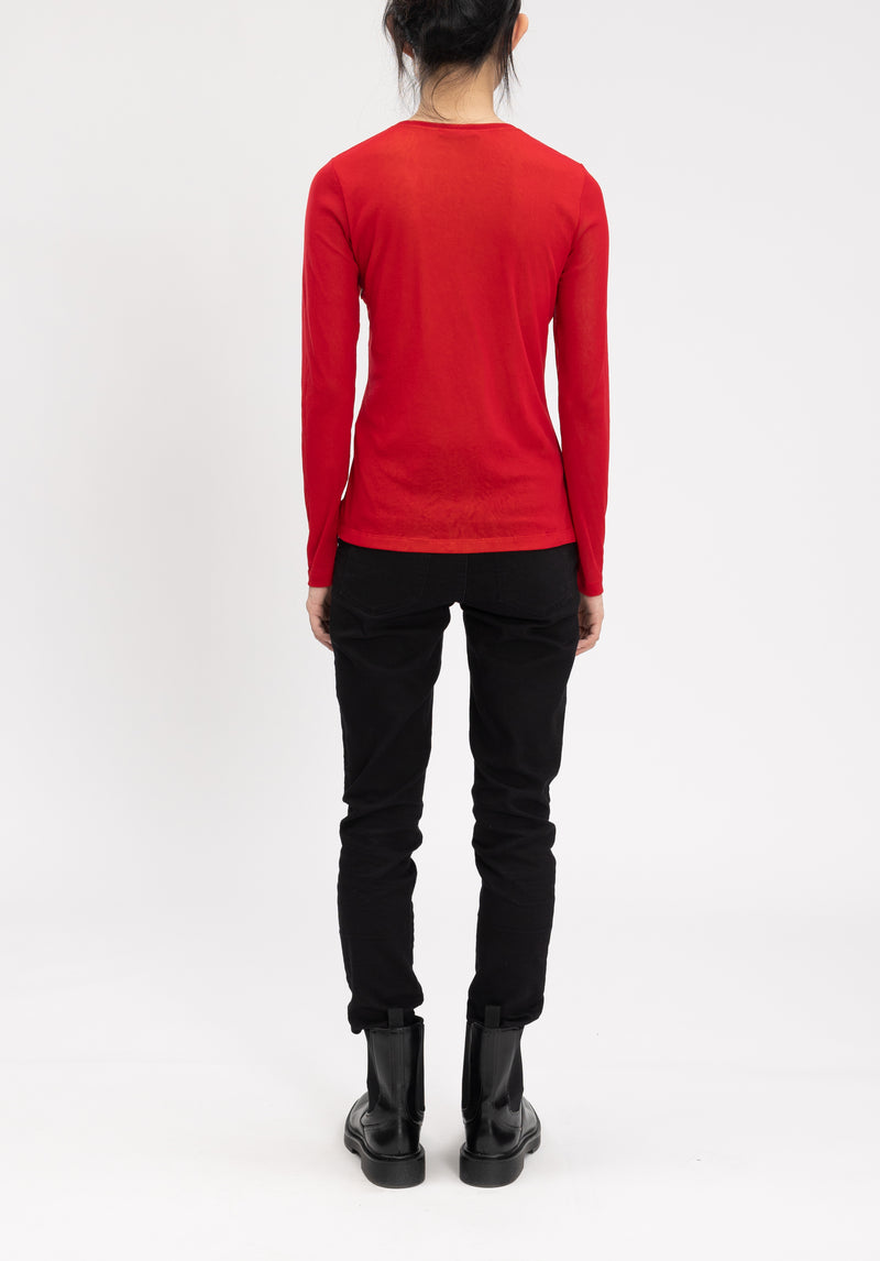 CITY CAMOUFLAGED LACE RED TOP