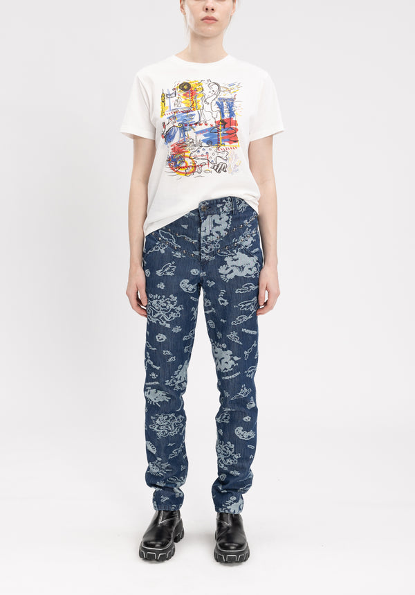 GRAFFITI ART HAND STITCH TEE