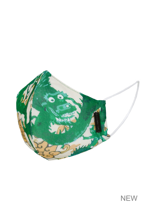 FLORAL DRAGON PRINT MASK