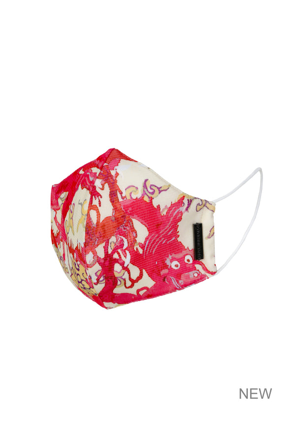 FLORAL DRAGON PRINT MASK